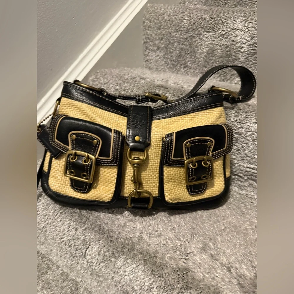 Coach Legacy Straw Hobo Shoulder Bag SOLD - Picture 1 of 7